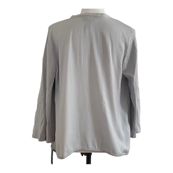 Alfani Bold Moves Open Front Mixed Media Cardigan Sz Medium Ash Gray Soft NEW - Picture 4 of 7